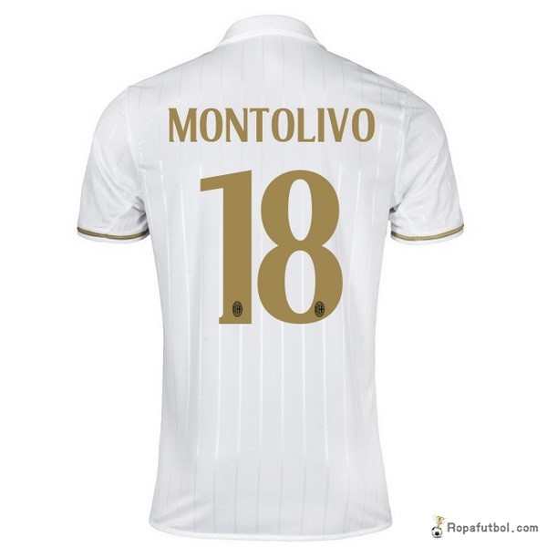 Camiseta AC Milan Replica Segunda Ropa Montolivo 2016/17 Blanco